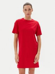 Tommy Hilfiger Koszula nocna UW0UW05767 Czerwony Regular Fit. Czerwone koszule nocne damskie Tommy Hilfiger, bez wzorów, z bawełny, bez ramiączek. Za 189.99 zł.
