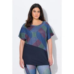 Damskie Bluzka funkcyjna oversize rękaw 1/2. Niebieskie koszulki sportowe damskie Ulla Popken, plus size, bez wzorów, z elastanu, bez ramiączek. W wyprzedaży za 159.99 zł.