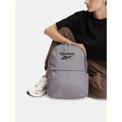 Plecak Reebok. Szare plecaki męskie Reebok, bez wzorów, sportowe. Za 129.99 zł.