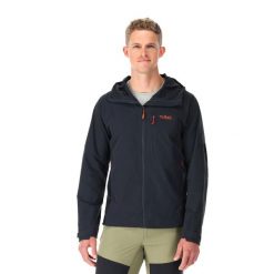 Kurtka softshell męska Rab Torque. Szare kurtki męskie RAB, m, bez wzorów, z softshellu, bez kaptura, trekkingowe. Za 626.34 zł.