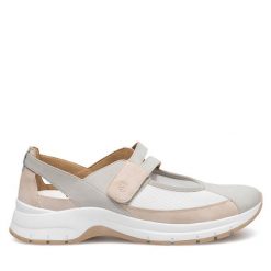 Półbuty Remonte. Szare półbuty damskie Remonte, bez wzorów, bez obcasa, na płaskiej podeszwie, bez zapięcia. Za 369.99 zł.