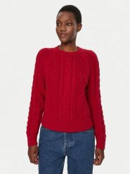 Gap Sweter 626355-05 Czerwony Regular Fit. Czerwone swetry nierozpinane damskie GAP, xxs, bez wzorów, z bawełny, bez kołnierzyka, bez ramiączek. Za 179.99 zł.