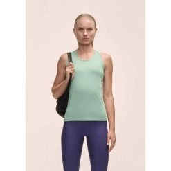 Damska Koszulka Sportowa Treningowa Casall Essential Racerback Tank. Zielone koszulki sportowe damskie Casall, bez wzorów, bez ramiączek, na fitness i siłownię. W wyprzedaży za 119.00 zł.