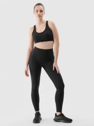 4F Legginsy treningowe szybkoschnące damskie - czarne XL. Czarne legginsy damskie 4F, l, bez wzorów, z dzianiny, z podwyższonym stanem, długie, do biegania. Za 149.99 zł.