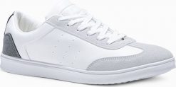 Ombre Buty męskie trampki T373 - białe 43. Białe trampki męskie Ombre, bez wzorów, bez zapięcia. Za 69.99 zł.