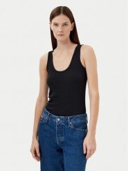 Calvin Klein Top K20K208246 Czarny Slim Fit. Czarne topy damskie Calvin Klein, xs, bez wzorów, bez kołnierzyka, bez ramiączek. Za 179.99 zł.