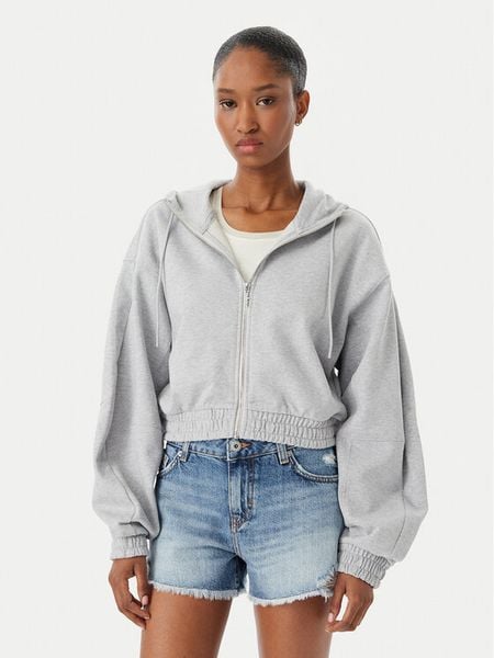 HUGO Bluza Dolpie 50563749 Szary Regular Fit. Szare bluzy damskie Hugo, xl, bez wzorów, z bawełny, bez ramiączek, bez kaptura. Za 324.99 zł.