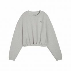Bluza sportowa damska Puma CLOUDSPUN CREW 52746104. Szare bluzy damskie Puma, l, bez wzorów, z tkaniny, klasyczne, bez ramiączek, bez kaptura. Za 156.99 zł.