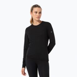 Longsleeve termoaktywny damski super.natural Tundra 175. Czarne bielizna sportowa damska super.natural, bez wzorów. Za 329.99 zł.