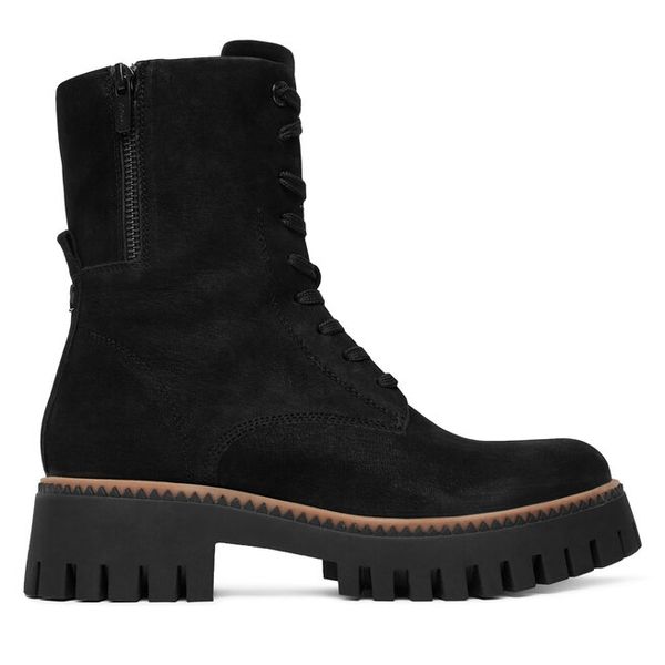 Trzewiki MEXX. Czarne botki damskie Mexx, bez wzorów, bez obcasa, na płaskiej podeszwie, bez zapięcia. Za 369.99 zł.