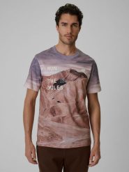 4F T-shirt regular z nadrukiem męski - multikolor S. T-shirty męskie 4F, m, bez wzorów, z materiału, bez kołnierzyka, bez ramiączek. Za 99.99 zł.