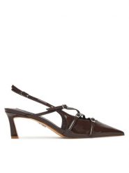 Steve Madden Czółenka Liana SM11003386 Brązowy. Brązowe czółenka damskie Steve Madden, bez wzorów, ze skóry, bez obcasa, bez zapięcia. Za 359.99 zł.