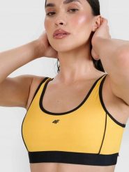 GÓRA OD BIKINI 4F DAMSKI STRÓJ KĄPIELOWY S F077. Żółte stroje kąpielowe damskie 4F, s, bez wzorów, z materiału. Za 54.50 zł.