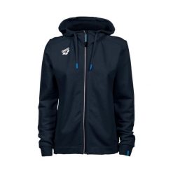 Bluza damska Arena Team Hooded Jacket Panel z kapturem. Niebieskie bluzy damskie ARENA, m, bez wzorów, z bawełny, sportowe, bez ramiączek, z kapturem. Za 366.00 zł.