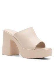 DeeZee Klapki H85819-1 Beżowy. Brązowe klapki damskie DeeZee, bez wzorów, z syntetyku, bez obcasa, bez zapięcia. Za 149.99 zł.