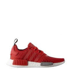 Buty sportowe Adidas Originals NMD R1 Lush Red Spider Maze. Czerwone obuwie sportowe damskie Adidas, bez wzorów, bez zapięcia, trekkingowe. Za 405.00 zł.