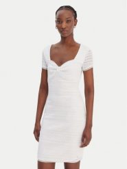 Guess Sukienka codzienna W6GK15 K2950 Biały Slim Fit. Białe sukienki damskie Guess, na co dzień, xl, z aplikacjami, z syntetyku, bez kołnierzyka, bez ramiączek, proste. Za 569.99 zł.