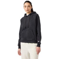 Bluza damska Champion Hooded Sweatshirt czarna 118160 KK001 ROZMIAR XL. Czarne bluzy damskie Champion, m, bez wzorów, z bawełny, sportowe, bez ramiączek, z kapturem. Za 301.13 zł.