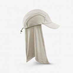 Czapka z daszkiem Forlcaz MT900 V2. Brązowe czapki damskie FORCLAZ, bez wzorów, z materiału. Za 59.99 zł.