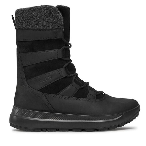 Trzewiki ECCO. Czarne botki damskie ecco, bez wzorów, bez obcasa, na płaskiej podeszwie, bez zapięcia. Za 669.99 zł.