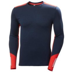 Podkoszulek z wełny Merino z okrągłym dekoltem Helly Hansen Lifa. Niebieskie bielizna sportowa damska Helly Hansen, xl, bez wzorów, z wełny. Za 340.80 zł.