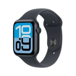 Zegarek Apple Watch SE MEHQ4ZR/A (3nd generation) OLED 44mm 368x448px Czarny Wi-Fi GPS. Czarne zegarki smartwatch Apple, bez wzorów. Za 1,589.99 zł.