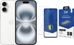 Smartfon Apple iPhone 16 128GB White (MYE93) + FlexibleGlass. Białe smartfony Apple. Za 3,457.00 zł.