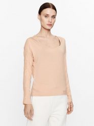 Calvin Klein Underwear Koszulka piżamowa 000QS7006E Beżowy Regular Fit. Brązowe koszule nocne damskie Calvin Klein Underwear, bez wzorów, bez ramiączek. Za 159.99 zł.