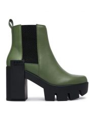 United Nude Botki Grip Chelsea Mid V 1103390416 Khaki. Brązowe botki damskie United Nude, bez wzorów, ze skóry, bez obcasa, na słupku, bez zapięcia. Za 1,649.00 zł.