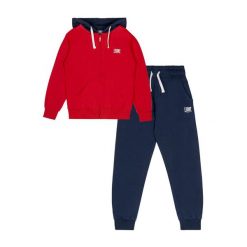 Bluza z bawełna z kaptur na czas wolny na co dzień. Czerwone bluzy damskie LEONE 1947 APPAREL, bez wzorów, z bawełny, sportowe, bez ramiączek, bez kaptura. Za 218.92 zł.