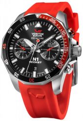 Zegarek męski Vostok Europe 6S21-225A707SR czerwony. Czerwone zegarki męskie Vostok Europe, bez wzorów. Za 2,813.99 zł.
