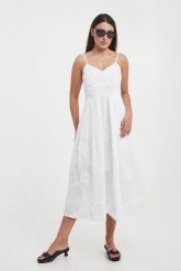 Sukienka midi Fiore MARELLA. Sukienki damskie Marella, bez wzorów, bez kołnierzyka, bez ramiączek, midi. Za 1,509.00 zł.