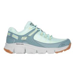 Buty trekkingowe damskie Skechers Stamina At Artists Bluff. Zielone obuwie trekkingowe damskie Skechers, z materiału, bez zapięcia. Za 339.99 zł.