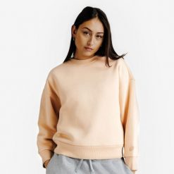 Bluza damska Elementals okrągły dekolt. Brązowe bluzy damskie Decathlon, s, bez wzorów, z bawełny, bez ramiączek, bez kaptura. Za 159.99 zł.