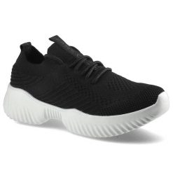 Czarne Sneakersy Cross Jeans Damskie Sportowe Buty. Czarne obuwie sportowe damskie Cross Jeans, na wiosnę, bez wzorów, z jeansu, bez zapięcia, na fitness i siłownię. Za 104.90 zł.