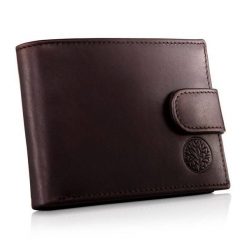 Portfel skórzany BETLEWSKI BPM-NVTC-60 brązowy. Brązowe portfele męskie Betlewski, bez wzorów, z materiału. Za 129.99 zł.