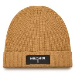 Czapka Patrizia Pepe. Brązowe czapki damskie Patrizia Pepe, na zimę, bez wzorów. Za 399.99 zł.