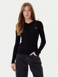 TWINSET Sweter 252TP3241 Czarny Slim Fit. Czarne swetry nierozpinane damskie Twinset, xxl, bez wzorów, z wiskozy, bez kołnierzyka, bez ramiączek. Za 539.99 zł.