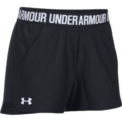 Under Armour New Play Up 3'' Short 1292231-002. Czarne szorty damskie Under Armour, bez wzorów, z materiału. W wyprzedaży za 69.99 zł.