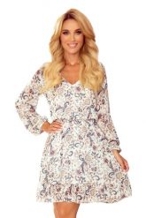 Zwiewna Sukienka w Serek Wzór w Kwiaty. Czerwone sukienki damskie Numoco, m, bez wzorów, z elastanu, wizytowe, bez kołnierzyka, bez ramiączek. Za 238.90 zł.