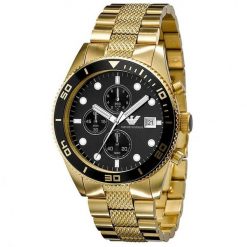 Zegarek Emporio Armani ARMANI AR5857 zegarek męski złoty 41 mm. Żółte zegarki męskie Emporio Armani, bez wzorów, złote. Za 830.25 zł.