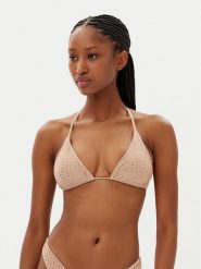 Guess Góra od bikini E4GJ07 KC5Z0 Beżowy Regular Fit. Brązowe bikini Guess, z aplikacjami, z syntetyku. Za 259.99 zł.