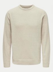 Only & Sons Sweter Sethan 22029788 Beżowy Regular Fit. Brązowe swetry męskie Only & Sons, l, bez wzorów, z syntetyku, bez kołnierzyka, bez ramiączek. Za 89.99 zł.