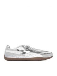 Reebok Baleriny EOSS-ULTRA LO MARY JANE 100271362 Srebrny. Szare balerinki damskie Reebok, bez wzorów, ze skóry, bez obcasa, bez zapięcia. Za 349.99 zł.