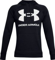 Under Armour Bluza męska Rival Fleece Big Logo HD czarna r. XXL (1357093 001). Czarne bluzy męskie Under Armour, m, bez wzorów, bez ramiączek, bez kaptura. Za 122.09 zł.