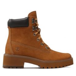 Trapery Timberland. Brązowe trapery damskie Timberland, bez zapięcia. Za 799.99 zł.