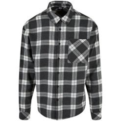 Męska Koszula W Kratę. Białe koszule męskie Urban Classics, m, bez wzorów, casualowe, bez kołnierzyka, bez ramiączek. Za 186.99 zł.