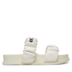 Klapki Armani Exchange. Klapki damskie Armani Exchange, bez wzorów, bez obcasa, bez zapięcia. Za 389.99 zł.