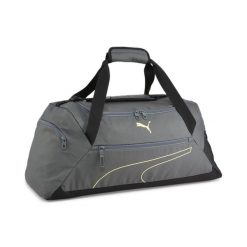 Średnia torba sportowa Fundamentals PUMA Mineral Gray Lime Sheen. Szare torby sportowe męskie Puma, bez wzorów, z materiału, średnie. Za 125.81 zł.