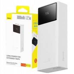Baseus Powerbank 30000 mAh USB-C PD 22.5W z kablem. Białe powerbanki Baseus. Za 149.00 zł.